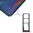 SIM Card Tray + SIM Card Tray + Micro SD Card Tray for Huawei Enjoy 10 / Honor Play 3 (Purplish Red) - Card Socket by PMc TechLife | Online Shopping South Africa | PMc TechLife | Buy Now Pay Later Mobicred