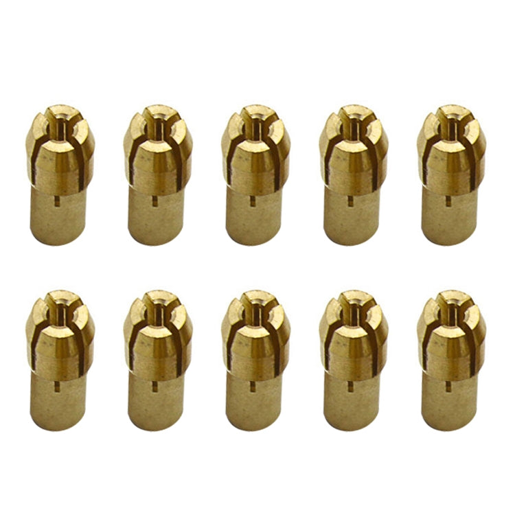 10 PCS Three-claw Copper Clamp Nut for Electric Mill Fittings���Bore diameter: 2.0mm