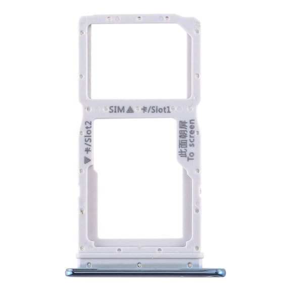 SIM Card Tray + SIM Card Tray / Micro SD Card Tray for Huawei Enjoy 10 Plus (Blue)