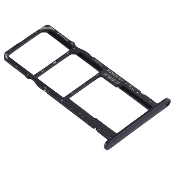 SIM Card Tray + SIM Card Tray + Micro SD Card Tray for Huawei Honor Play 3e (Black)