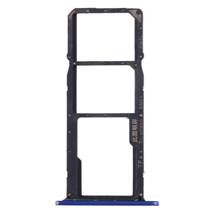 SIM Card Tray + SIM Card Tray + Micro SD Card Tray for Huawei Honor Play 3e (Blue)