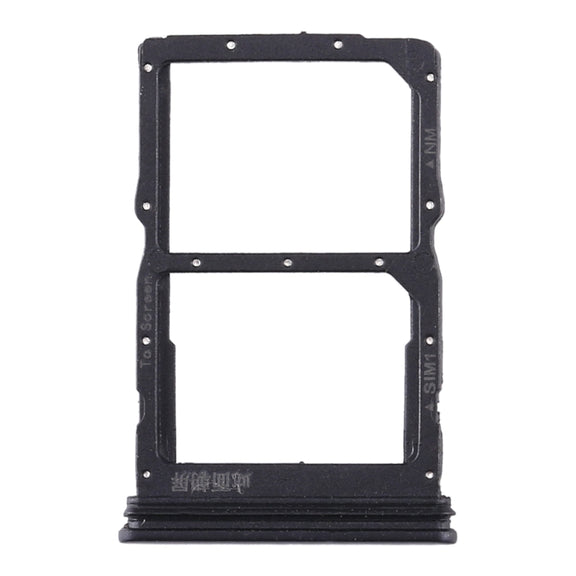 SIM Card Tray + NM Card Tray for Huawei Honor 30S / Nova 7 SE (Black)