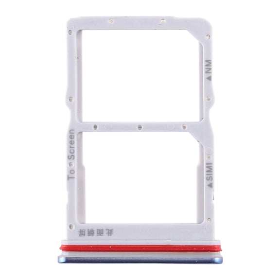 SIM Card Tray + NM Card Tray for Huawei Honor 30S / Nova 7 SE (Blue)
