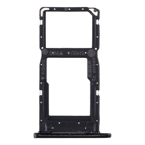 SIM Card Tray + SIM Card Tray / Micro SD Card Tray for Huawei Enjoy 9s (Black)