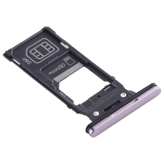 SIM Card Tray + SIM Card Tray + Micro SD Card Tray for Sony Xperia XZ2(Pink)
