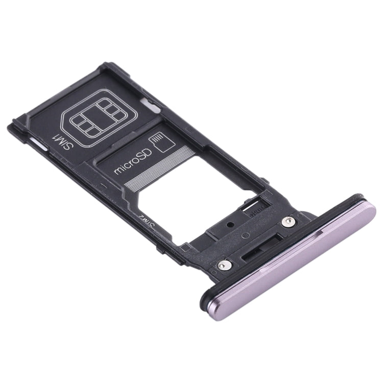 SIM Card Tray + SIM Card Tray + Micro SD Card Tray for Sony Xperia XZ2(Pink)