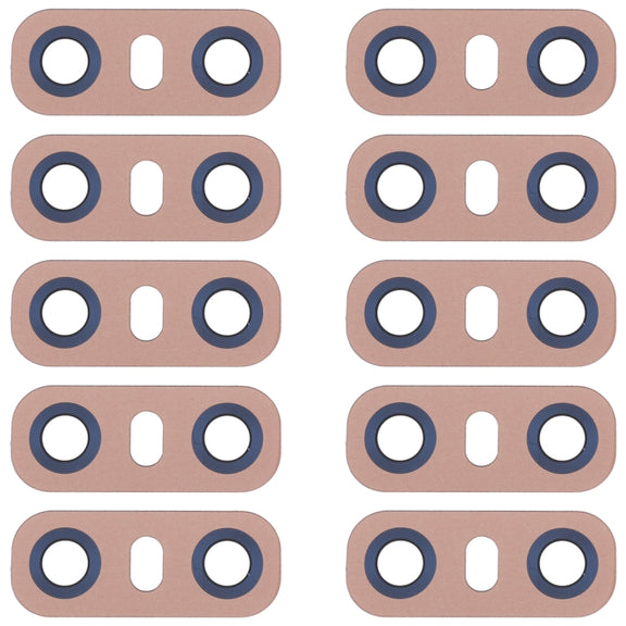 10 PCS Back Camera Lens with Adhesive for LG G6 H870/H871/H872/ LS993(Gold)