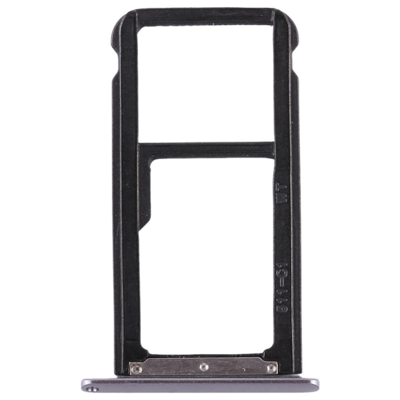 SIM Card Tray + SIM Card Tray / Micro SD Card Tray for Huawei Enjoy 6s (Grey)