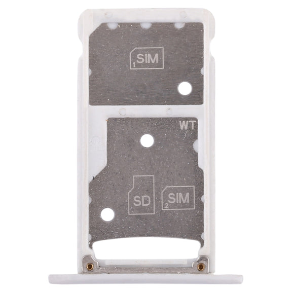 2 SIM Card Tray / Micro SD Card Tray for Huawei Enjoy 6 / AL00(White)