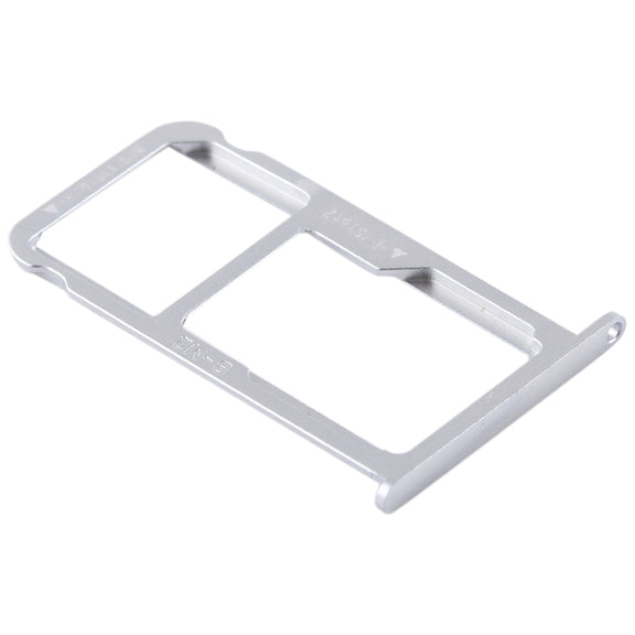 SIM Card Tray + SIM Card Tray / Micro SD Card for Huawei G9 Plus (Silver)