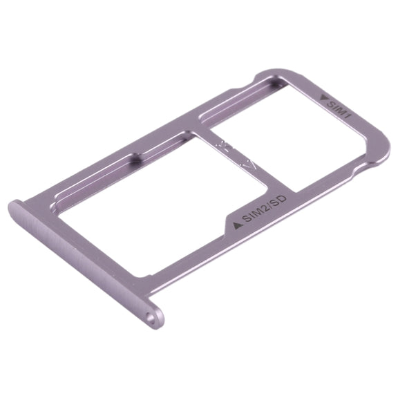 SIM Card Tray + SIM Card Tray / Micro SD Card for Huawei P9 Plus(Grey)