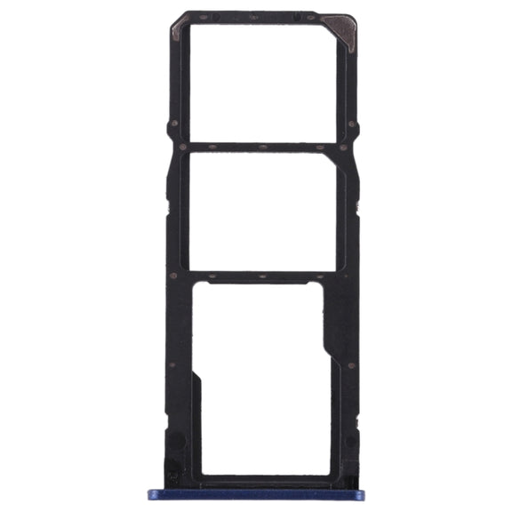 2 SIM Card Tray + Micro SD Card Tray for Huawei Honor Play 7C(Blue)