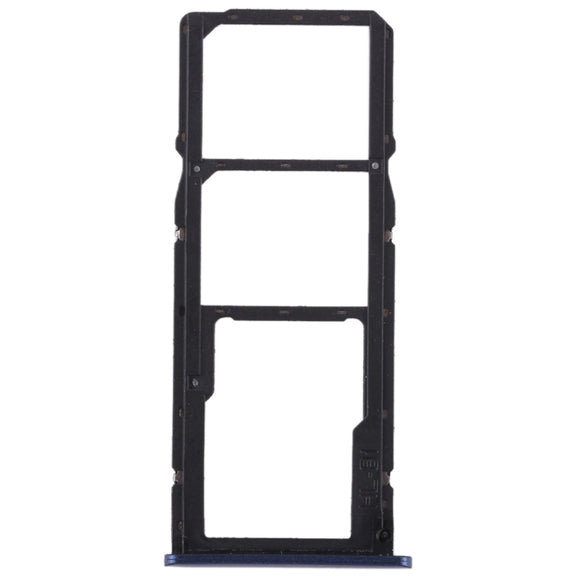 2 SIM Card Tray + Micro SD Card Tray for Huawei Honor Play 7C(Blue)