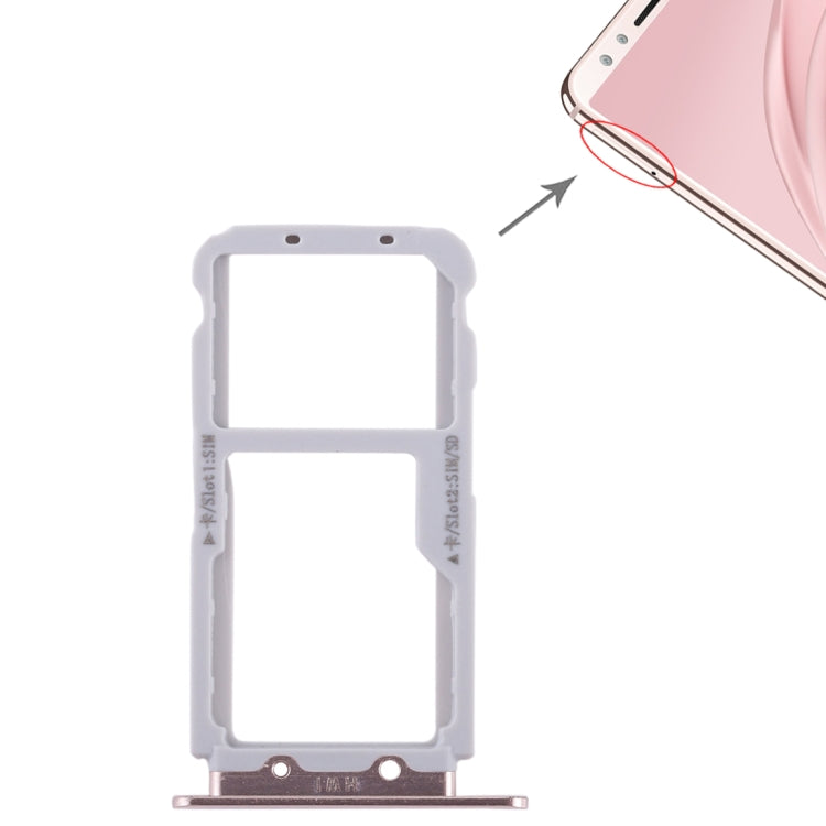 2 SIM Card Tray / Micro SD Card Tray for Huawei Nova 2s(Gold)