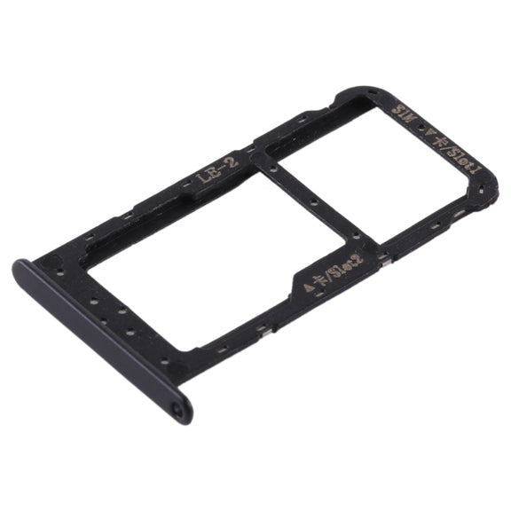 SIM Card Tray + SIM Card Tray / Micro SD Card for Huawei Honor 9 Lite(Black)