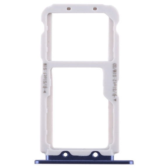 SIM Card Tray + SIM Card Tray / Micro SD Card for Huawei Honor View 10 / V10(Blue)