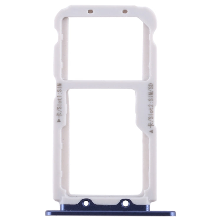 SIM Card Tray + SIM Card Tray / Micro SD Card for Huawei Honor View 10 / V10(Blue)