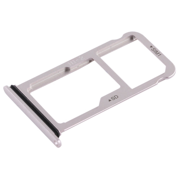 SIM Card Tray + SIM Card Tray / Micro SD Card for Huawei Mate 10 (Silver)