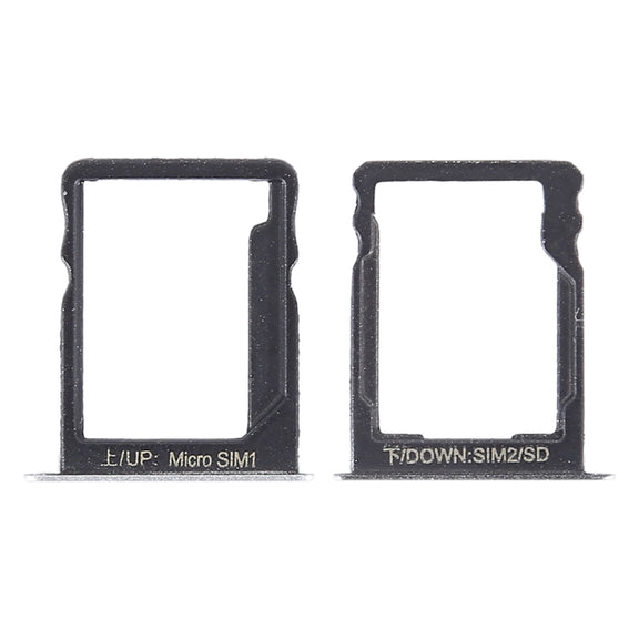 SIM Card Tray + SIM Card Tray / Micro SD Card for Huawei Enjoy 5s (Silver)