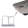 Nano SIM Card Tray + Micro SD Card Tray for LG Stylo 5 / Q720 LM-Q720MS LM-Q720TSW Q720CS (Silver) - For LG by PMC TechLife | Online Shopping South Africa | PMC TechLife | Buy Now Pay Later Mobicred