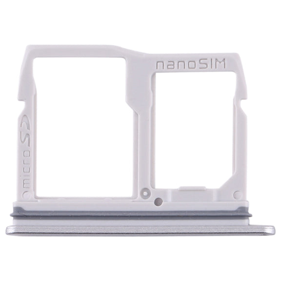 Nano SIM Card Tray + Micro SD Card Tray for LG Stylo 5 / Q720 LM-Q720MS LM-Q720TSW Q720CS (Silver)