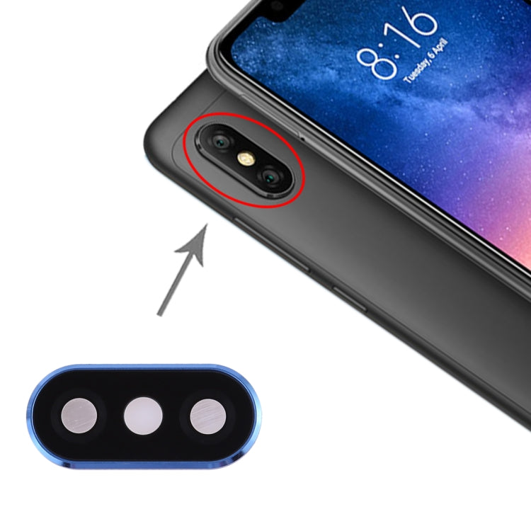 10 PCS Camera Lens Cover for Xiaomi Redmi Note 6 Pro(Blue)