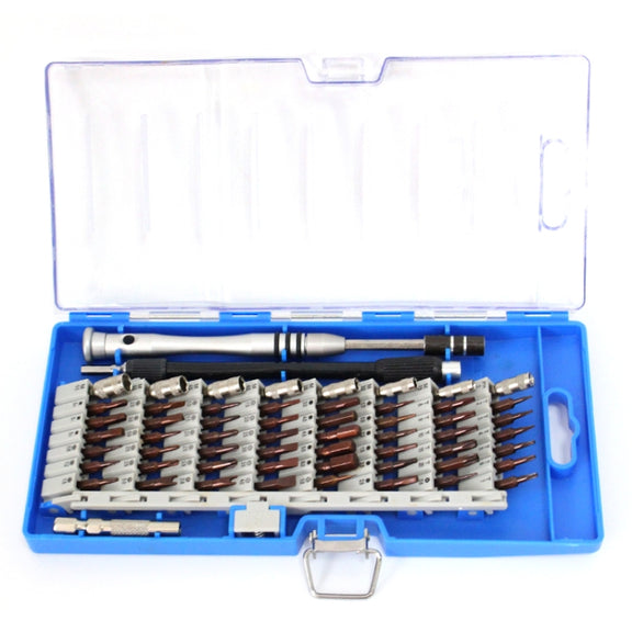 60 in 1 S2 Tool Steel Precision Screwdriver Nutdriver Bit Repair Tools Kit(Blue)
