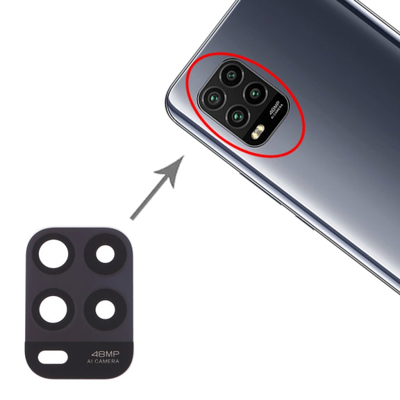 10 PCS Back Camera Lens for Xiaomi Mi 10 Lite 5G
