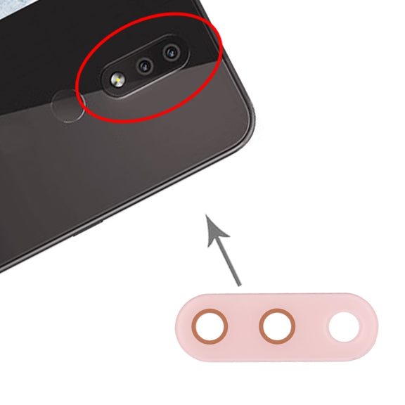 10 PCS Back Camera Lens for Nokia 4.2 / TA-1184 / TA-1133 / TA-1149 / TA-1150 / TA-1157(Pink)