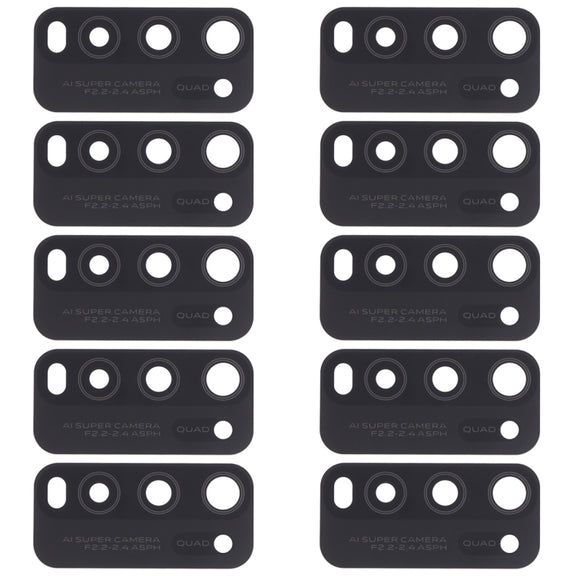 For Vivo Y50 1935, V1965A / Vivo Y30 1938 10pcs Back Camera Lens (Black)