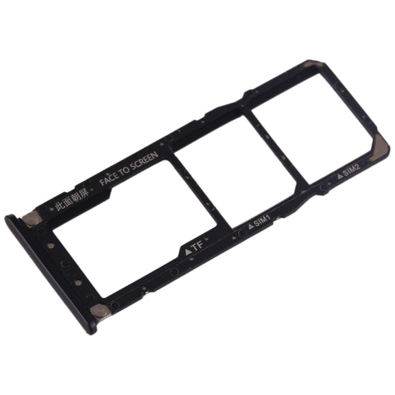 SIM Card Tray + SIM Card Tray + Micro SD Card Tray for Xiaomi Mi Play(Black)