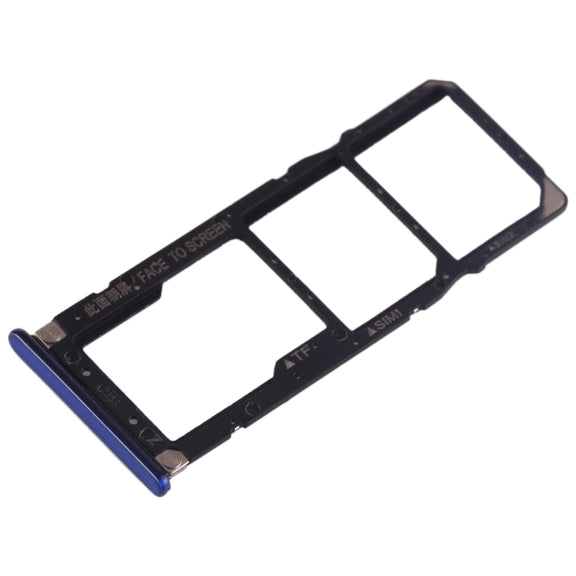 SIM Card Tray + SIM Card Tray + Micro SD Card Tray for Xiaomi Mi Play(Blue)