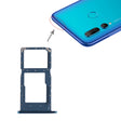 SIM Card Tray + SIM Card Tray / Micro SD Card Tray for Huawei P Smart+ (2019)(Blue) - Card Socket by PMc TechLife | Online Shopping South Africa | PMc TechLife | Buy Now Pay Later Mobicred