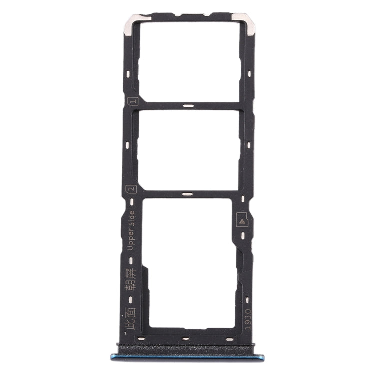 For vivo Y3 SIM Card Tray + SIM Card Tray + Micro SD Card Tray (Dark Blue)
