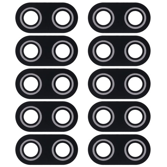 10 PCS Back Camera Lens Cover for Asus ZenFone Max Plus(M1) X018DC Pegasus 4s ZB570TL 5.7 inch (Black)
