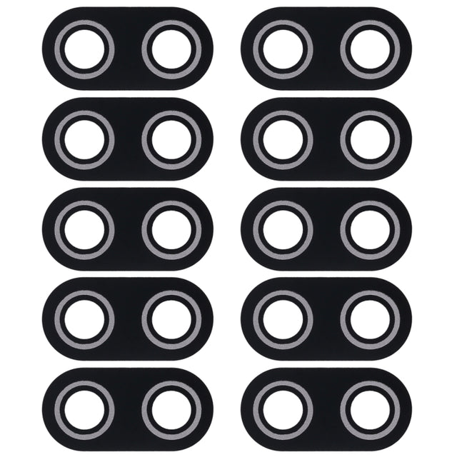 10 PCS Back Camera Lens Cover for Asus ZenFone Max Plus(M1) X018DC Pegasus 4s ZB570TL 5.7 inch (Black)