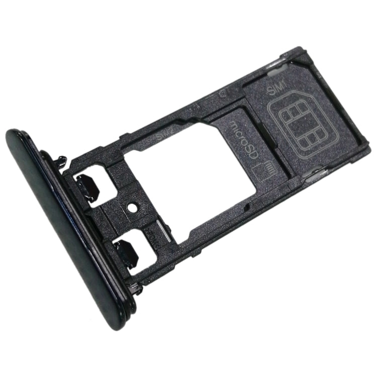 SIM1 Card Tray + SIM2 Card / Micro SD Card Tray for Sony Xperia XZ(Blue)