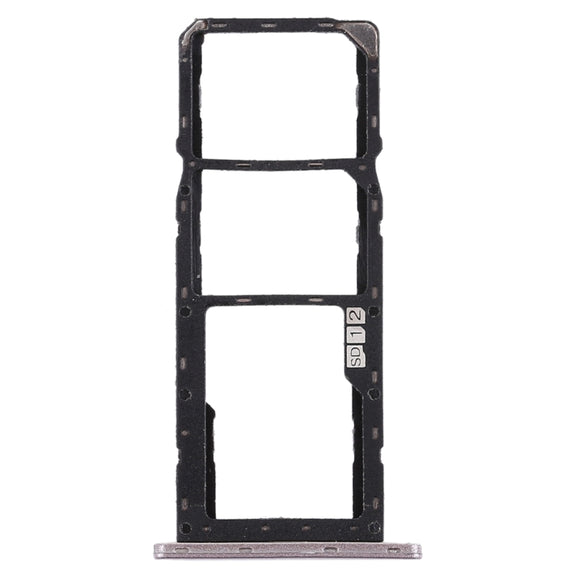 SIM Card Tray + SIM Card Tray + Micro SD Card Tray for Asus Zenfone Max Pro (M1) ZB601KL ZB602KL(Silver)