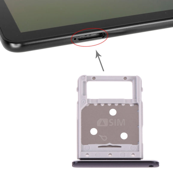 For Galaxy Tab S4 10.5 T835 SIM Card Tray + Micro SD Card Tray (Black)
