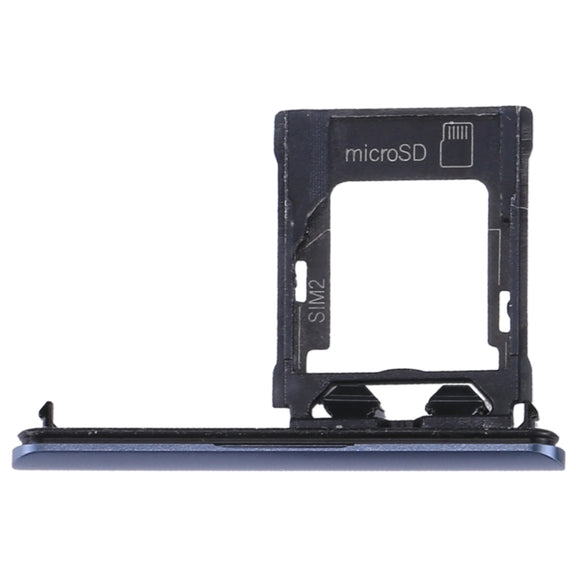 SIM / Micro SD Card Tray, Double Tray for Sony Xperia XZ1(Blue)