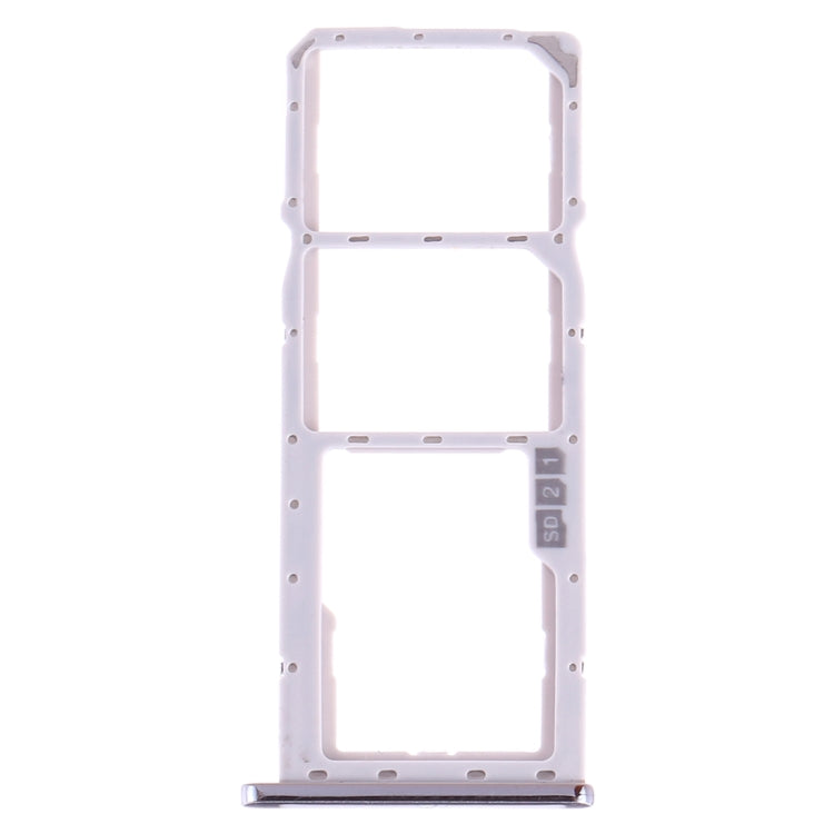 SIM Card Tray + SIM Card Tray + Micro SD Card Tray for Asus ZenFone Max Pro (M2) ZB631KL(Silver)