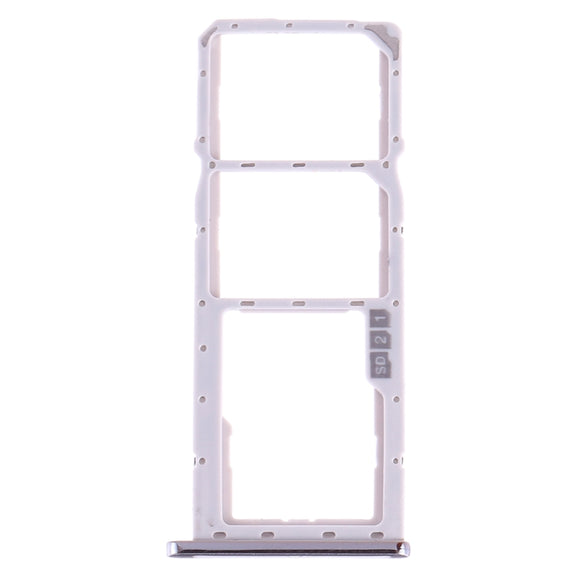 SIM Card Tray + SIM Card Tray + Micro SD Card Tray for Asus ZenFone Max Pro (M2) ZB631KL(Silver)