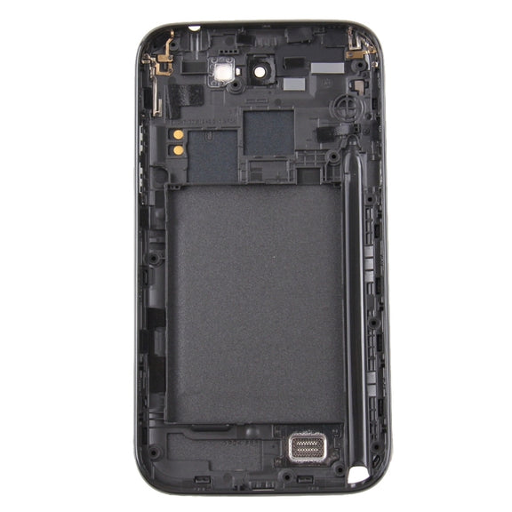 For Galaxy Note II / N7100 Middle Frame Bezel + Battery Back Cover (Black)