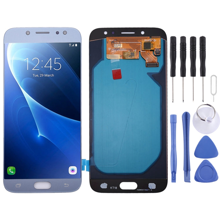 Oled LCD Screen for Galaxy J7 (2017) / J7 Pro, J730F/DS, J730FM/DS with Digitizer Full Assembly (Blue)