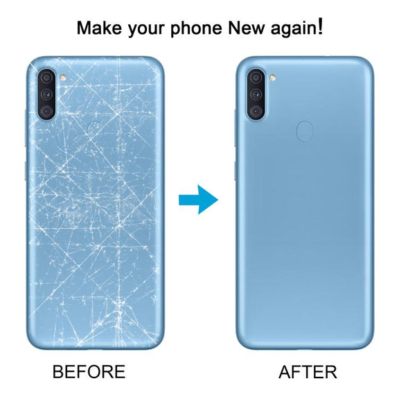 For Samsung Galaxy A11 SM-A115F Back Cover with Camera Lens Cover(Blue)