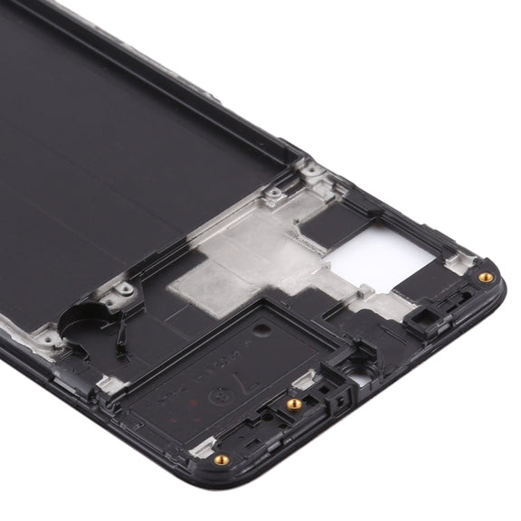 For Samsung Galaxy A70s  Front Housing LCD Frame Bezel Plate (Black)