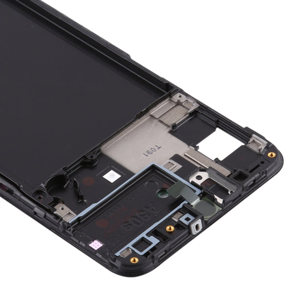For Samsung Galaxy A30s  Front Housing LCD Frame Bezel Plate (Black)