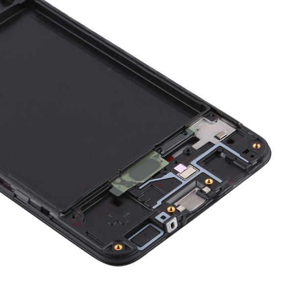 For Samsung Galaxy A30s  Front Housing LCD Frame Bezel Plate (Black)