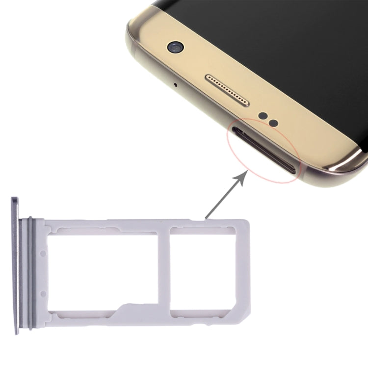 For Galaxy S7 Edge 2 SIM Card Tray / Micro SD Card Tray (Blue)