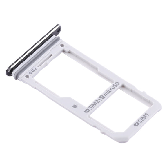 For Galaxy Note 8 2 SIM Card Tray / Micro SD Card Tray (Black)